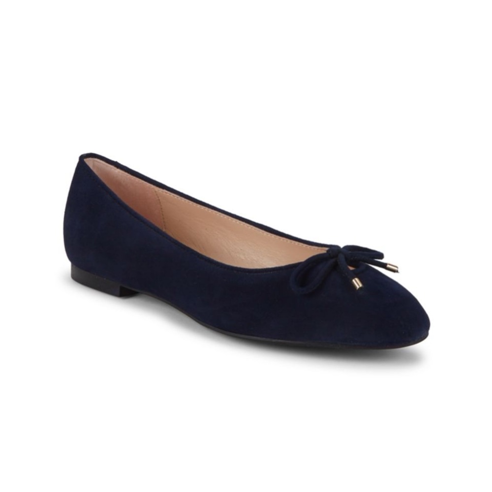 Stuart Weitzman Gabby Suede Blue Flats